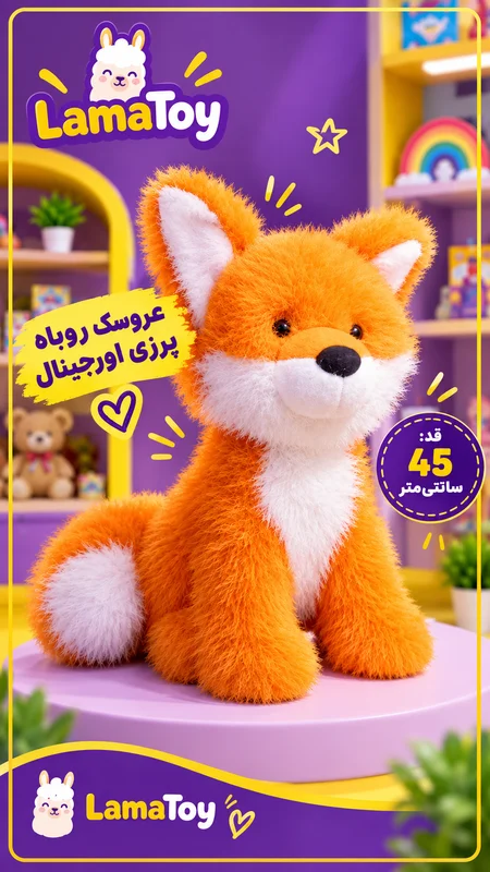 عروسک پولیشی روباه نارنجی